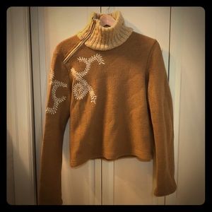 Brown turtleneck sweater